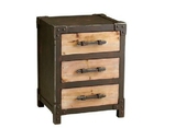 欧式法式现代铁木组合斗柜loft风格复古做旧床头柜角柜实木储物柜