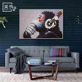 现代简约创意客厅装饰画玄关大幅猩猩抽象沙发背景墙壁画挂画单幅
