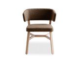 品牌餐桌椅 实木布艺餐椅 时尚舒适餐厅椅子 高背咖啡厅休闲座椅