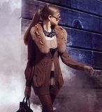 卓新款正品魅力女人秋冬装百搭时尚灯笼袖羊毛修身毛衣外套