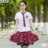 夏季英伦学院风高中生女生校服套装日本短袖中学生日韩版制服演出