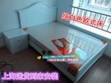 1.5双人床欧式白色床烤漆简易架子儿童床 实木床上海特价单人床