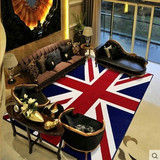 英伦米字旗客厅沙发茶几地毯圆形方形地毯卧室床边地垫logo定制