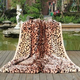 豹纹单人加厚保暖双层拉舍尔毛毯 秋冬儿童盖毯学生毯子1.5/1.8米
