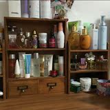 欧式木制桌面护肤化妆品收纳盒 梳妆洗漱台卫生间储物整理置物架