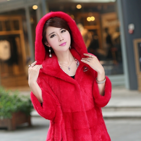皮2014冬季新款进口整貂女款水貂皮草大衣公