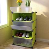 家里人 魔片四层鞋柜 折叠DIY组装鞋架 V0104T-4 果绿色