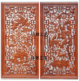 东阳木雕香樟木长方形挂件镂空装饰 客厅摆件实木雕刻工艺品 特价