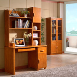 纯实木书桌 橡木电脑桌书房书桌书柜组合简约环保家具