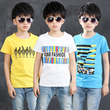 童装儿童夏装2016韩版男童短袖T恤夏男孩中大童半袖纯棉上衣体恤