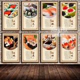 日式料理寿司店装饰画日本美食小吃挂画自助餐厅烤肉酒店壁画无框