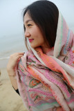 【买二赠一】印度尼泊尔手工编织钩花羊毛纱披肩围巾新年春节礼物
