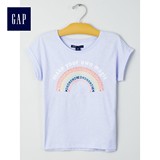 Gap女童 趣味活力印花全棉弹力短袖T恤 儿童薄款圆领上衣女197467