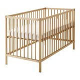 宜家专业代购◆特价IKEA 辛格莱 婴儿床 60x120榉木◆宜家代购