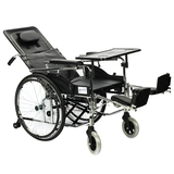 互邦轮椅HBG5-B折叠轻便 带坐便高靠背可半躺老年人代步车 好药师