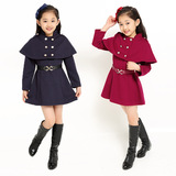 新款春秋天女童时尚两件套装连衣裙子儿童装女式休闲外套韩版春装