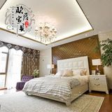 K现代新中式实木布艺床样板房别墅双人床酒店会所1.8米大床可定制