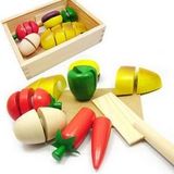 儿童水果蔬菜切切乐 木质切切看玩具 儿童过家家玩具幼儿启蒙玩具