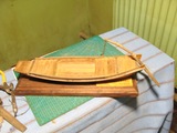 上海南汇小舢板套材 木制小船模型 拼装船模 民用船舶 家居饰品
