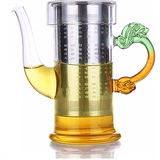手工耐热玻璃泡茶器整套功夫茶具茶道茶壶花草透明过滤钢过滤包邮