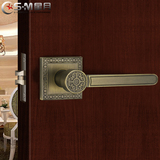 仿古铜通道锁室内门锁中式分体锁厨房门锁黄古铜浴室锁不能反锁门