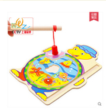 儿童磁性海洋钓鱼玩具 木制拼图拼板早教益智木丸子正品云和玩具