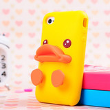 大黄鸭iphone4/5S卡通手机壳 立体苹果6S plus可爱小鸭子硅胶外套