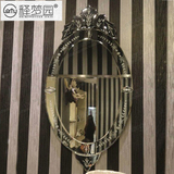 雕花梳妆镜 椭圆化妆镜 浴室镜 壁挂镜 韩式欧式 特价镜子 M1252