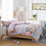 纯棉四件套全棉1.5m 1.8m床双人床笠式床单床罩被套简约床上用品