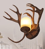 北欧复古壁灯餐厅客厅走廊创意壁灯床头灯美式鹿角壁灯复古壁灯
