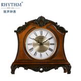 正品日本丽声座钟 创意欧式时尚实木仿古音乐现代台钟表CRH170