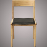 水曲柳实木餐椅原木家用客厅椅子北欧简约风格皮椅酒店餐咖啡厅椅