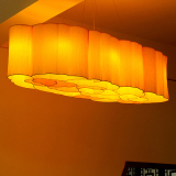 新中式古典布艺工程定做吊灯酒店过道包间异形灯具客厅餐厅手工灯