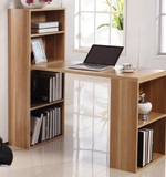 电脑桌简易书桌创意办公桌组合落地书柜书架卧室写字台