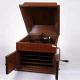 热卖古董老物件美国小狗Victor箱式唱机78转手摇留声机双开门音质