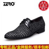 Zero零度男鞋英伦新款软羊皮德比鞋尖头高端婚鞋男士商务正装皮鞋
