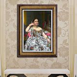 贵妇 古典人物油画 高档喷绘装饰画 欧式壁画 玄关挂画G813