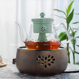 功夫茶具煮茶壶玻璃蒸茶器陶瓷内胆养生壶普洱红茶花茶黑茶蒸汽壶