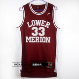 新版NBA湖人队高中时期33号8号科比球衣 网孔复古刺绣版篮球服