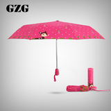 GZG 可爱卡通小鹿雨伞全自动晴雨伞韩国创意折叠伞女士印花遮阳伞