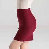 2015新款针织半身裙秋冬女高腰包臀裙短裙修身显瘦弹力加厚一步裙