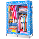 卧室简易收纳组合衣橱组装儿童挂衣柜加固组合衣橱小型衣服柜特价
