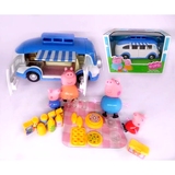 豪华汽车野餐零食餐具男女孩儿童过家家玩具粉红猪小妹 佩佩猪