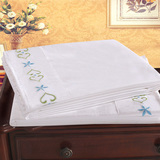 床单单件纯棉全棉双人白色床单绣花单人床盖床罩笠床上用品包邮
