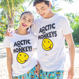2016夏天短袖T恤沙滩装情侣装休闲海边度假修身男女t马尔代夫蜜月