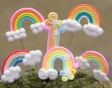 3D情景蛋糕装饰摆件云朵彩虹 烘焙专用模具 场景蛋糕装饰配饰
