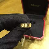 二手奢侈品 正品回收寄售 Cartier Love750玫瑰金彩宝宽版戒指54