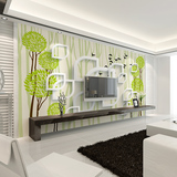 3D立体树叶壁画 客厅沙发电视背景壁纸影视卧室墙纸现代简约墙布