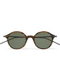 英国代购 Thom Browne 男士圆框龟甲色醋纤金属太阳眼镜