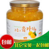 韩国高兴原装进口零食全南蜂蜜柚子茶1kg果肉酱冲饮1000g 包邮